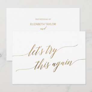 Convites Casamento Dourado legante muda data