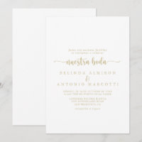 Casamento Dourado Minimalista Nuestra Boda  