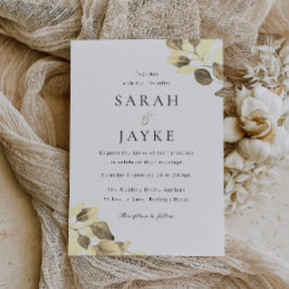 Convites Casamento Dourado Mínimo e Moderno Simples