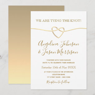 Convites Casamento Dourado Romântico