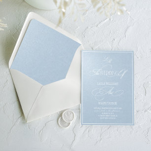 Convites Casamento Dusty Blue Costeira