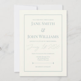 Convites Casamento Dusty Blue Eterno 5x7