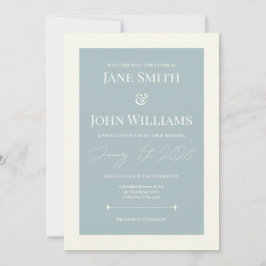 Convites Casamento Dusty Blue Eterno 5x7