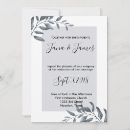 Convites Casamento Dusty Blue Eucalyptus