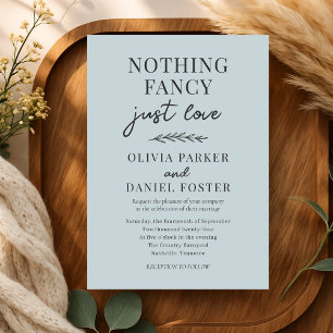 Convites Casamento Dusty Blue Nada de Luxo, Só Amor