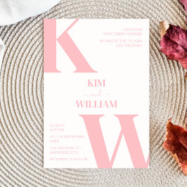 Convites Casamento Dusty Pink Monograma