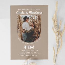 Convites Casamento Dusty Taupe | Foto de Arco Neutro Românt