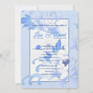 Convites Casamento e Recepção Convites-Azuis