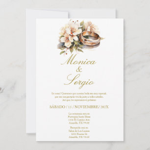 Convites Casamento editável espanhol