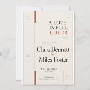 Convites Casamento Editorial em Terracota Moderna