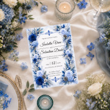 Casamento Elegância Azul de Inverno Encantado