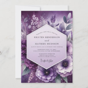 Convites Casamento Elegância Floral Âmbar
