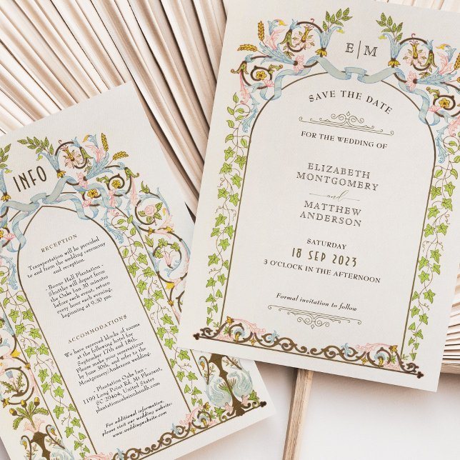 Convites Casamento Elegância Real Vitoriana Salve a Data (Criador carregado)