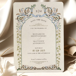 Convites Casamento Elegância Real Vitoriana Salve A Data