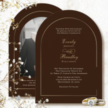 Casamento Elegante Arco Outono Marrom Chocolate