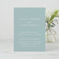 Casamento Elegante Azul Simples Muted