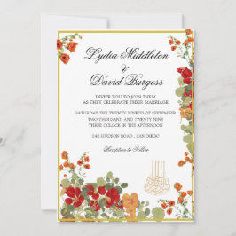 Convites Casamento Elegante Bismillah Floral Modern