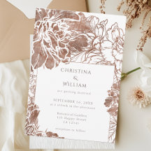 Casamento Elegante Boho Floral Terracotta Brown