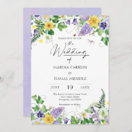 Convites Casamento Elegante Boho Wildflower