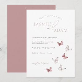 Convites Casamento Elegante Borboleta Beijo