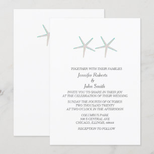 Convites Casamento Elegante Branca de Cinza Náutica de Star