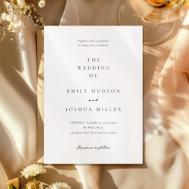 Convites Casamento Elegante Branco Moderno