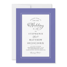 Casamento Elegante Caligrafia Moderna Azul Vinca