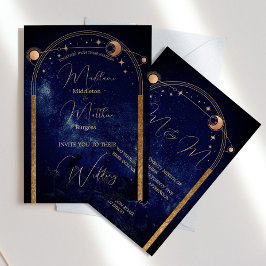 Convites Casamento Elegante Celestial Sky