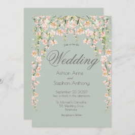 Convites Casamento Elegante Chic Floreal Floral Flor Rosa