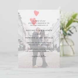 Convites Casamento Elegante Clássico de Foto Mínima