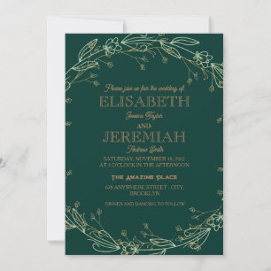 Convites casamento elegante clássico e luxuoso e formal