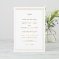 Casamento Elegante Clássico Gertrude Dourado