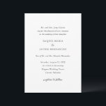 Convites Casamento Elegante Clássico Raquel<br><div class="desc">Convite de casamento elegante com design simples e clássico com fontes de serifa e de guião elegantes.</div>