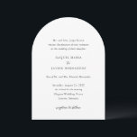 Convites Casamento Elegante Clássico Raquel<br><div class="desc">Convite de casamento elegante com design simples e clássico com fontes de serifa e de guião elegantes.</div>