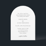 Convites Casamento Elegante Clássico Raquel<br><div class="desc">Convite de casamento elegante com design simples e clássico com fontes de serifa e de guião elegantes.</div>