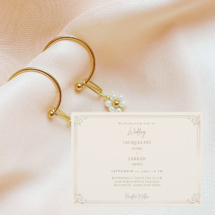 Convites Casamento Elegante com Champagne Florescente