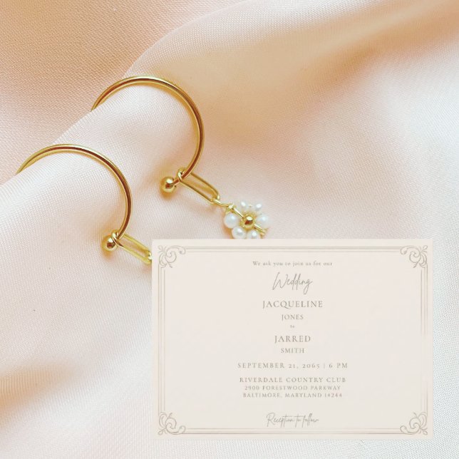 Convites Casamento Elegante com Champagne Florescente  (Criador carregado)