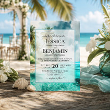 Casamento Elegante com Estilo Aquarela de Praia Tr