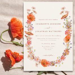 Convites Casamento Elegante com Flores Silvestres