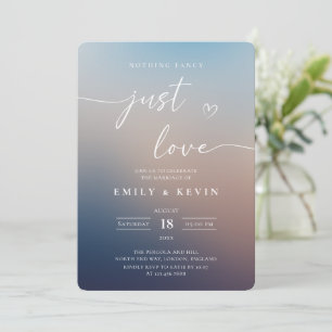 Convites Casamento Elegante com Gradiente Difuso Minimalist