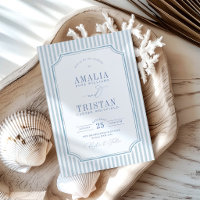 Casamento Elegante com Listras Azuis Vintage