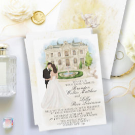 Convites Casamento Elegante com Local da Noiva e do Noivo