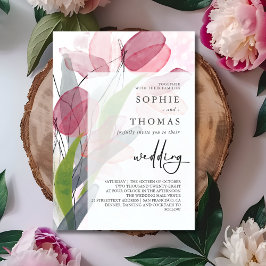Convites Casamento elegante com tulipas moles