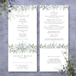Convites Casamento Elegante com Verdura em Um Só