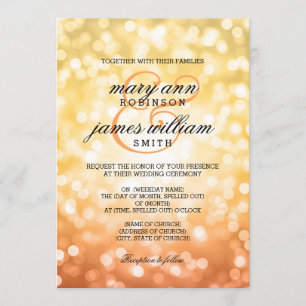 Convites Casamento Elegante das Luzes de Outono / Queda Bok