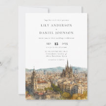Casamento Elegante de Aquarela em Barcelona