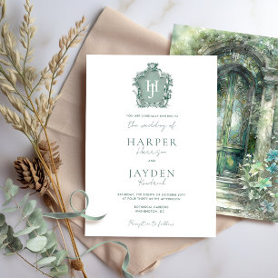 Convites Casamento Elegante De Aquarelas Do Eterno Monogram