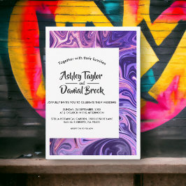 Convites Casamento elegante de arte mínima Abstrato de mode