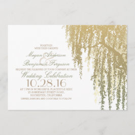 Convites Casamento Elegante de Árvore Selvagem de Sombras D