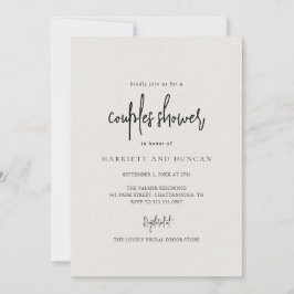 Convites Casamento Elegante de Beige Neutral do eterno
